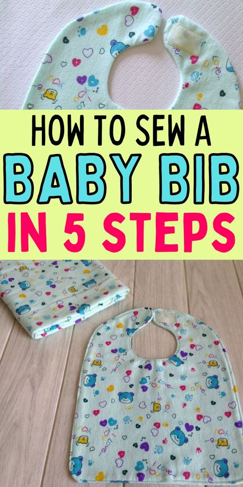 Easy baby bib tutortial. How to make a simple bib for your baby. 5 step baby bib. Couture, Diy Baby Boy Bibs, Baby Bib Tutorial Free Pattern, Baby Bib Sewing Pattern, Diy Baby Bibs Pattern, Bib Sewing Pattern, Baby Bibs Patterns Free, Easy Baby Sewing Patterns, Best Baby Bibs