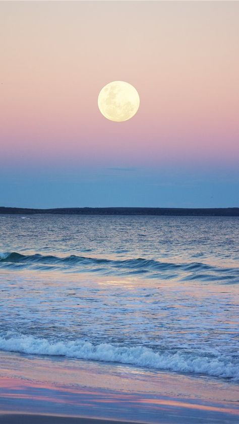 The nearly full moon rising over Jervis Bay  Austr... #nature #outdoors #water #space #astronomy #Outerspace #night Nature, Full Moon Pictures, Full Moon In Libra, Sagittarius Moon, Moon In Aquarius, Moon Beach, Full Moon Rising, Moon Images, Sunset Images