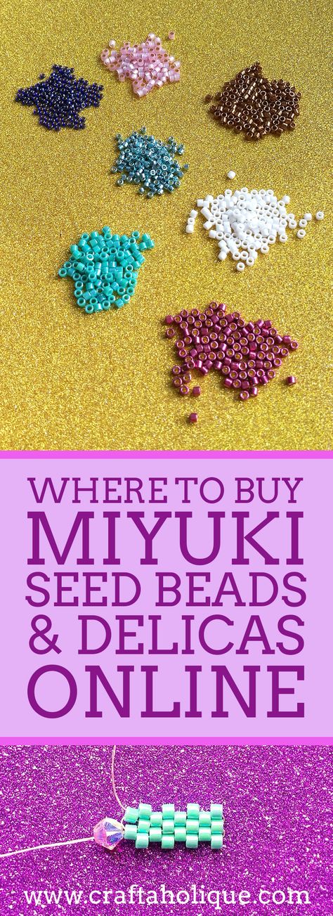 Where to buy Miyuki Seed Beads and Delicas Online - Best Miyuki Stockists Seed Bead Bracelet Patterns, Bead Suppliers, Seed Bead Patterns, Buy Bead, Seed Bead Tutorial, Beadwork Patterns, Making Beads, Beaded Bracelet Patterns, Beads Online