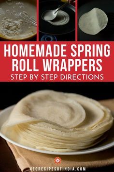 Essen, Spring Roll Wraps, Easy Spring Rolls, Roll Dough Recipe, Homemade Spring Rolls, Chinese Spring Rolls, Vegan Egg Rolls, Spring Roll Pastry, Vegan Spring Rolls