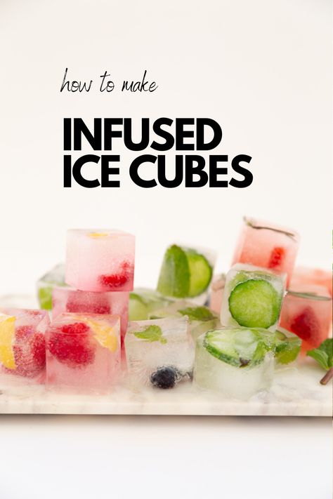 Dress up your cocktails and mocktails with our Infused Ice Cubes Specialty Ice Cubes, Lime Ice Cubes, Grapefruit Ice Cubes, Ice Cube With Fruit, Square Ice Cubes, Purple Ice Cubes, Fruit Ice Cubes How To Make, Big Ice Cubes, Fruity Ice Cubes