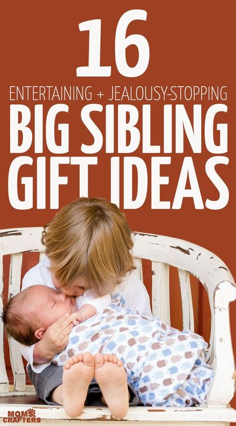 So you know what to add to your baby registry, or what to buy a pregnant woman or new mother... but what about the new big sibling? Here are some big sibling gifts to get for a new baby's big brother or sister to help with jealousy, to entertain, and to educate about the new baby! Pregnancy | Parenting Big Brother Gift Basket, Big Brother Basket Ideas, Big Brother Basket, Big Sister Gift Basket, Sibling Gift Ideas, Big Brother Kit, Big Sister Bag, Big Sister Kit, Gifts For Brother From Sister