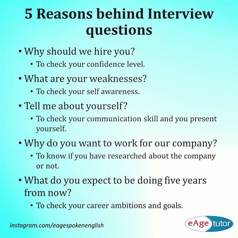 Ever wondered what interviewers think when they ask these questions? Here are some common interview questions and reasons behind them. #interviewquestions #commoninterviewquestions #reasonsbehindthequestions #whatinterviewersthink #eagespokenenglish Job Interview Prep, Job Interview Answers, Tatabahasa Inggeris, Job Interview Preparation, Job Interview Advice, Common Interview Questions, Interview Answers, Interview Advice, Confidence Level