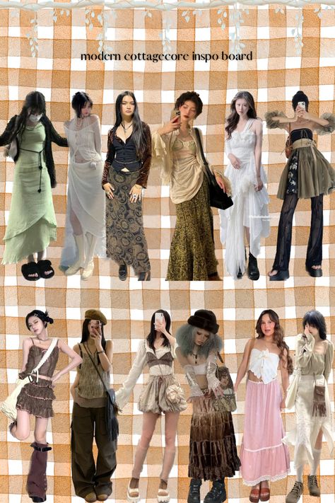 Dull Core Outfit, Cottagecore Aesthetic Modern, Which Core Outfits, Streetwear Cottage Core, Whimsical Clothes Aesthetic, Infp Outfits Aesthetic, Whimsy Core Outfit, Whimsical Core Outfits, Normal Core Outfits