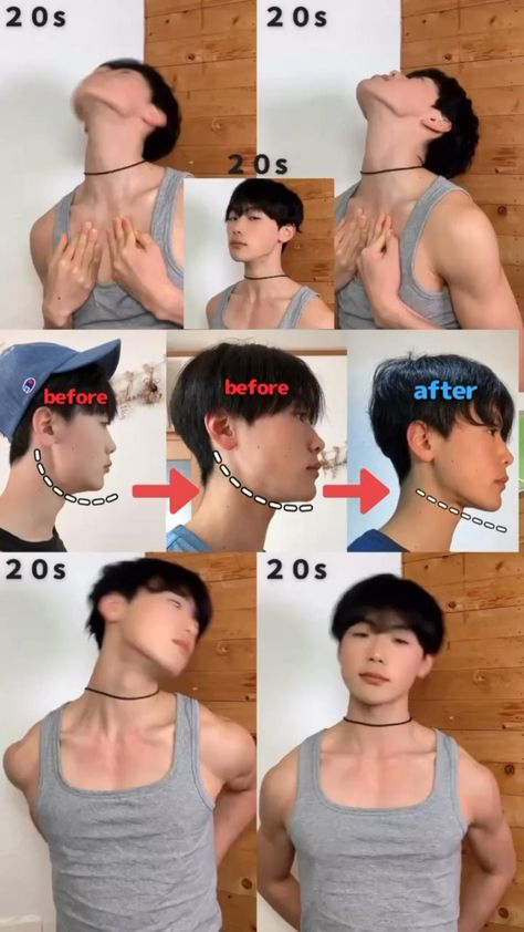 yurupehi1 Face Exercises For Jawline, How To Get Jawline, Face Exercises For Men, How To Do Pushups, Face Symmetry, Jawline Exercise, Chest Workout Routine, Teeth Whitening Methods, Facial Massage Routine