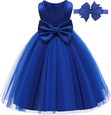 PRICES MAY VARY. Soft satin and chiffon mixed Zipper closure This Regular Floor Length Elegant Blue Dress for your Little Baby Girl to Ware Beautifully and Comfortably on Birthday, Wedding, First Communion, Ceremony, Baptism, Pageant and Holiday Parties. All our dresses are made with soft Fabric to be comfortable on your baby’s delicate skin. The materials used are durable, reliable, and of the highest quality. This Dress Featured with 3 layers of Chiffon Laces all around and Front upper part de Pagent Dresses For Kids, Blue Dresses For Kids, Elegant Blue Dress, Wedding Flower Girl Dress, Wedding Dresses For Kids, Cute Dresses For Party, Short African Dresses, Kids Dress Wear