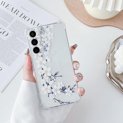 ✅Compatibility : Compatible with Samsung Galaxy S22 Plus. Please check your cell phone model before buying. Phone Cover Samsung, Samsung A14 Case Aesthetic, Aesthetic Samsung Phone Case, Samsung A34, Toothless And Stitch, Phone Case White, Flower Pattern Print, Relaxing Songs, Capas Samsung