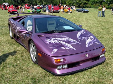 #Lamborghini Diablo 30SE dolphins 2000s Cars, Lamborghini Diablo, Pink Dolphin, Y2k Summer, The 2000s, Street Racing, Pretty Cars, Car Culture, Vroom Vroom