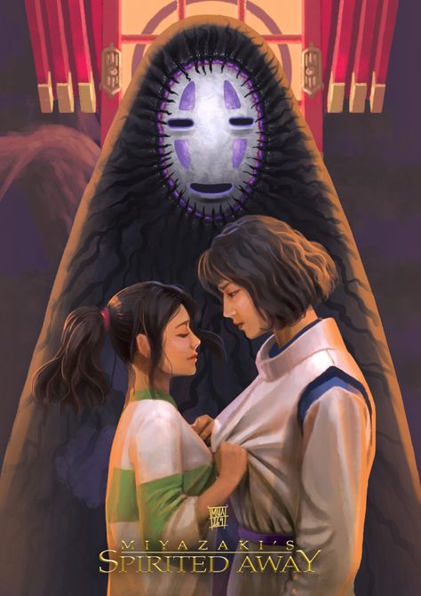 Chihiro And Haku, Ghibli Studios, Studio Ghibli Fanart, Personajes Studio Ghibli, Chihiro Y Haku, Daniel James, Ghibli Artwork, Studio Ghibli Movies, Castle In The Sky