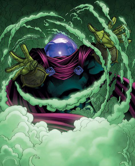 Marvel Vs Dc Comics, Mysterio Spiderman, Mysterio Marvel, Comic Book Villains, Comic Villains, Comic Book Artwork, Marvel Villains, Marvel Comic Character, Marvel Comics Art