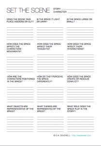 Story Setting Worksheet, Scene Writing Template, Setting Of A Story, Writing Setting, Scene Template, Story Worksheet, Scene Setting, Story Settings, Scene Writing