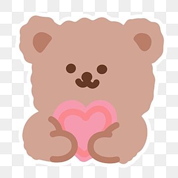 Cute Bear Sticker Png, Cute Bear Stickers Printable, Korean Stickers Png, Png Stickers Cute, Cute Png Stickers, Stickers Png Cute, Kawaii Bear Stickers, Korean Bear Stickers, Cute Stickers Png