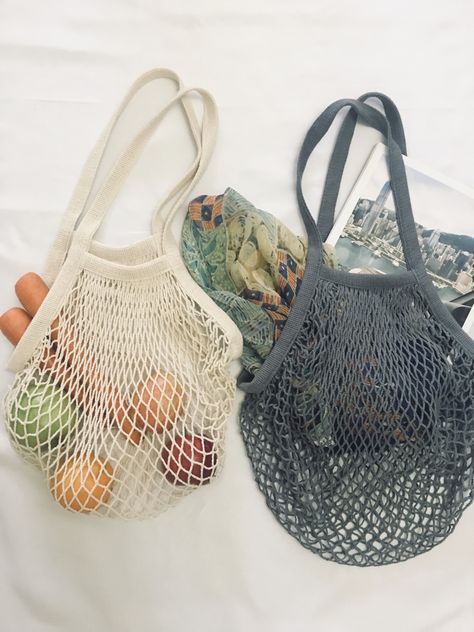 Tela, Knitted Grocery Bag, Net Grocery Bag, Net Bags Crochet, Cute Grocery Bags, Reusable Bag Aesthetic, Crochet Reusable Bag, Market Bag Outfit, Mesh Bag Aesthetic