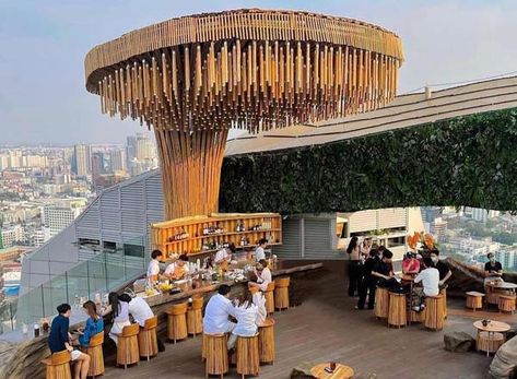 Thailand Destinations, Sky Bar Rooftops, Rooftop Bar Design, Terrace Lounge, Thailand Restaurant, Rooftop Bar Bangkok, Link Dress, Thailand Shopping, Thailand Tourist