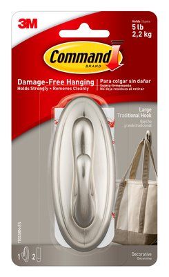 17053BN-ES Command(TM) Traditional Large Hook Over The Door Organizer, Liberty Hardware, Command Hooks, Door Organizer, Paint Wood, Utility Hooks, Robe Hook, Plastic Hooks, Decorative Hooks