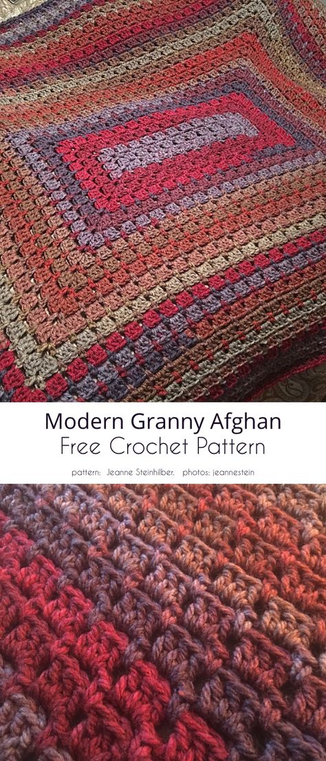 Patchwork, Couture, Granny Afghan Crochet, Rectangular Granny Square Blanket, Granny Afghan Crochet Patterns, Crochet Large Granny Square Pattern Free, Rectangular Granny Square Free Pattern, Granny Blanket Crochet, Modern Granny Square Crochet Pattern