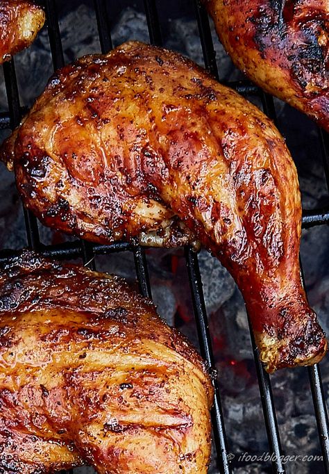 African Stickers, Grilled Chicken Leg Quarters, Grilled Chicken Legs, Bbq Chicken Legs, Poultry Farming, Chicken Leg Quarters, Broiled Chicken, Grilled Bbq Chicken, Whole Chicken Recipes