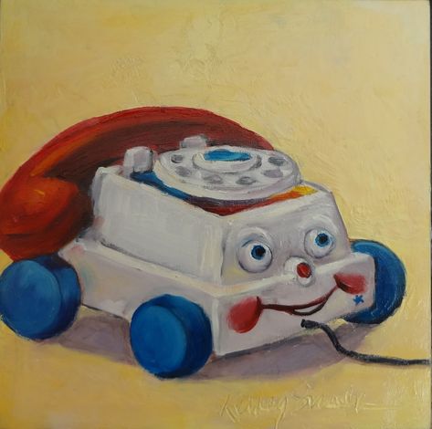 Life and Art with Glamma Fabulous: New Paintings: "Vintage ... Vintage Toys 1960s, Childhood Art, Nostalgia Art, Retro Painting, Imagination Art, Toys Art, Art Deco Bedroom, Dumpster Diving, Art Gcse