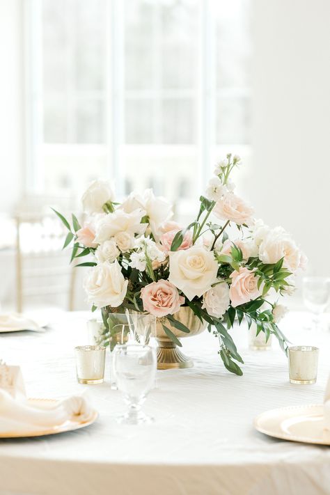 Shop for beautiful and affordable wedding flower arrangements on Amazon. Blush Pink And White Floral Centerpieces, Pink And Ivory Centerpieces, Pinks And White Wedding Flowers, White And Champagne Wedding Florals, Blush Roses Centerpiece, Pink White Green Flower Arrangements, Peach And White Wedding Centerpieces, Dining Table Plant Centerpiece Modern, White And Pink Floral Centerpieces