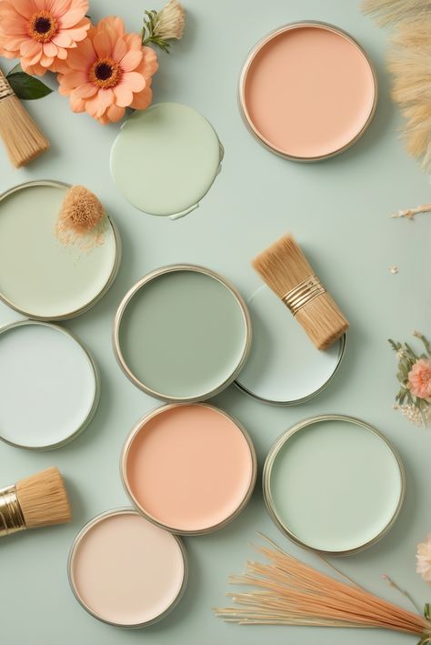 In this post, discover the delightful color combination of Peach, Mint Green, and other refreshing tones that will bring a touch of tranquility and elegance to your home decor.
#ad  


#DecorIdeas
#wallpaint2024
 #color2024
 #DIYpainting
 ##DIYhomedecor
 #Fixhome Mint Green And Grey Color Palette, Peach And Mint Bedroom, Mint Home Office, Seafoam Green Color Combinations, Peach And Aqua Color Palette, Olive Green And Peach Bedroom, Mint Green Hallway, Mint And Grey Bedroom, Peach And Teal Color Palette