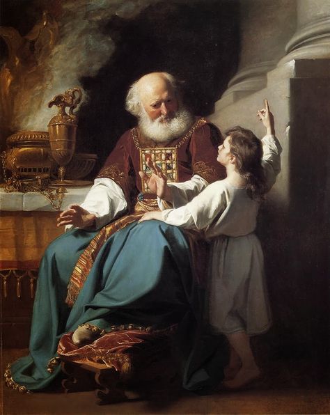 What Is the Meaning of the Samuel's Reply: "Here Am I"? | Meridian Magazine 1 Samuel 3, Sunday Sermons, Baby Pictures Newborn, Nursery Artwork, Listening Ears, Catholic Art, Old Testament, Baby Cartoon, Bible Stories