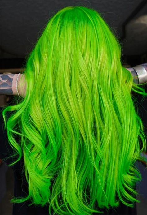 Green Hair Color Ideas, Pastel Green Hair, Green Hair Color, Hair Dye Brands, Neon Green Hair, Emerald Green Hair, Green Hair Dye, Vivid Hair Color, Bleaching Your Hair