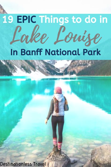 Everyone raves about Banff, but what about its neighbour Lake Louise? Although a smaller village, there are still tons of fun things to do and see in Lake Louise! This blog is all about the best activities and attractions in Lake Louise, Banff National Park. From hikes to visit places like Moraine Lake, this blog has it ALL! Here are tons of fun things to do at Lake Louise - one of the most beeautiful places in Canada! Louise Lake Canada, Canada Lake Louise, Banff Lake Louise, Banff Summer, Banff Trip, Moraine Lake Canada, Places In Canada, Jasper Canada, Lake Louise Canada