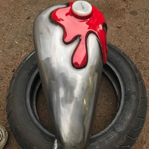 Gas Tank Paint, Homemade Motorcycle, Custom Motorcycle Paint Jobs, Bike Tank, Custom Paint Motorcycle, Motorcycle Paint Jobs, Custom Cars Paint, Best Motorcycle, Bobber Bikes