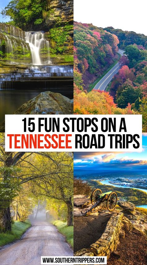 15 Fun Stops on a Tennessee Road Trips | tennessee road trip bucket lists | road trip to tennessee bucket lists | fun tennessee road trips | tennessee waterfalls road trip | big city lights road trip | nashville tennessee road trip | nashville tennessee vacation road trips | gatlinburg tennessee road trips | places to visit in tennessee road trips | places to visit in tennessee road trips | things to do in tennessee road trips | smoky mountains tennessee road trips |#tennessee #roadtrips #travel Tennessee Must Do, Road Trip To Tennessee, Kentucky Tennessee Road Trip, Kentucky And Tennessee Road Trip, Road Trip To Nashville Tn, Tennessee Fall Vacation, Tennessee Road Trip Snack, Tennessee Must See, Road Trip Tennessee