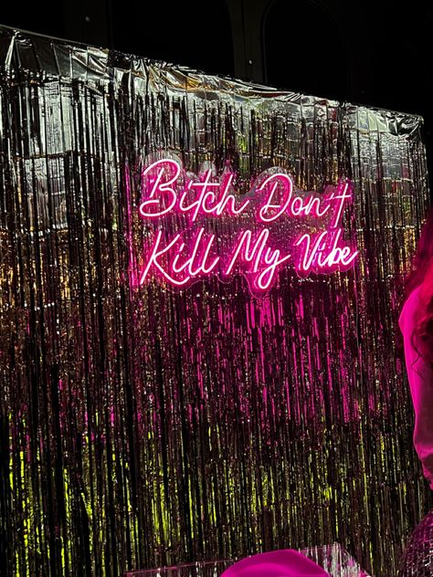 Don’t Kill My Vibe, Disco Christmas, Film Texture, Neon Quotes, Happy Birthday Frame, Pink Forest, Neon Decor, Dont Kill My Vibe, Birthday Frames