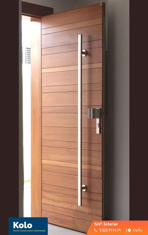 Door, wooden, koloapp, kerala, interior, delhi Modern House Main Door Design, Simple Wood Door Design, Main Front Door Design, Room Door Design Sanmaika, Single Front Door Design, Main Flush Door Design Entrance, Bedroom Flush Door Design, Room Wooden Door Design Modern, Main Door Single Door Designs