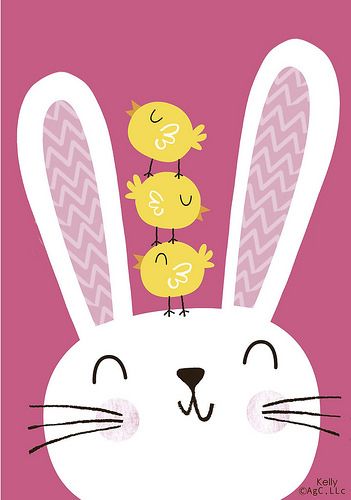 Easter Bunny | Flickr - Photo Sharing!  by Kelly Cottrell ( kelbug ) Animal Illustrations, Easter Illustration, Easter Inspiration, Bunny Art, Easter Art, Easter Design, E Card, Illustration Inspiration, Childrens Illustrations