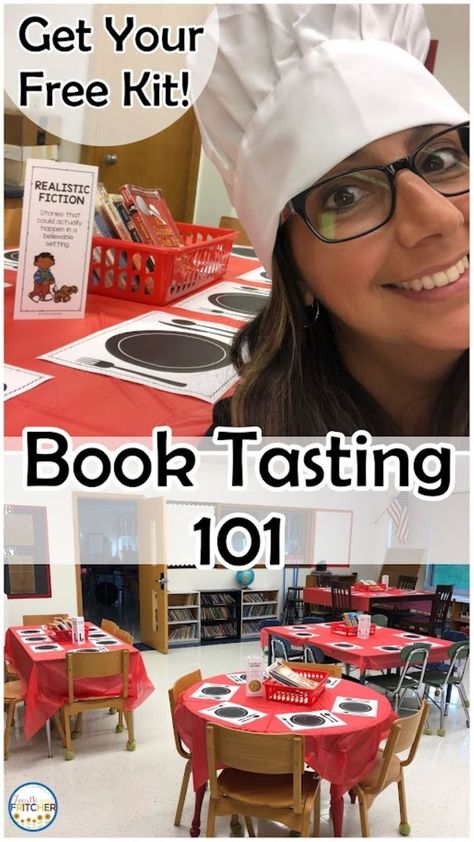 Book Tasting Ideas, Book Tasting Elementary, Book Club Activities, Book Tasting, Elementary Books, Student Choice, Classroom Transformation, Library Activities, Elementary Library