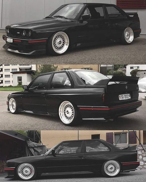 Bmw E30 Restomod, Bmw E30 Black, Mpower Bmw, Bmw E30 Coupe, Bmw Old, Bmw M3 E30, Black Bmw, Bmw E9, Bmw E30 M3