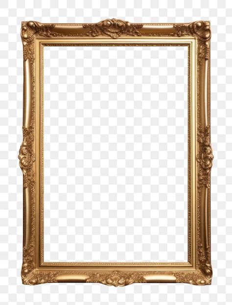 Mirror Png, Gold Frame Mirror, Picture Frame Template, Mirror Rectangle, Digital Decorations, Transparent Frame, Catholic Pictures, Gold Framed Mirror, Empty Frames