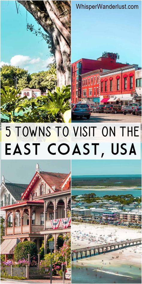 5 towns to visit on the East Coast USA | cities on the east coast | places to visit on the east coast | east coast itinerary | east coast bucket list | things to do on the east coast | vacation spots on the east coast | cities in the east coast of America | best cities to visit on the east coast of America East Coast Bucket List, East Coast Hikes, East Coast Fall Vacation Ideas, Best Places To Visit On The East Coast, Places To Visit On The East Coast, East Coast Summer Vacation, East Coast Vacation Ideas, Best East Coast Vacations, East Coast Beach Vacation