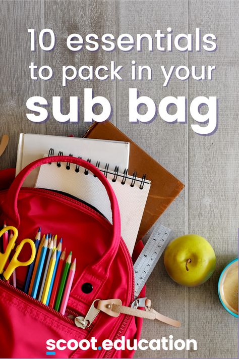 Elementary School Substitute Teacher, Substitute Activities Second Grade, Being A Substitute Teacher, Classroom Management Substitute Teacher, Permanent Substitute Teacher, Substitute Teacher Prizes, Substitute Teacher Kit, Whats In My Substitute Teacher Bag, Supply Teacher Bag