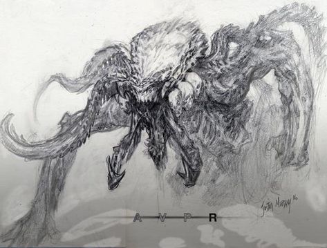 Justin Murray Art Blog: Alien vs Predator: Requiem concept art Alien Hybrid, Aliens Vs Predator, Alien Vs Predator, Kaiju Monsters, Alien Vs, Creature Concept Art, Weird Creatures, Creature Concept, Dec 1