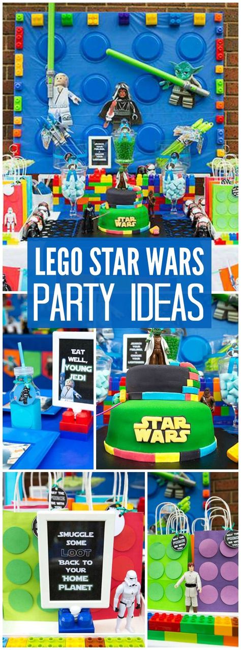 At this Lego Star Wars party, the kids got training at the Jedi Academy! See more party ideas at http://CatchMyParty.com! Star Wars Diorama, Lego Star Wars Birthday Party, Star Wars Party Ideas, Star Wars Video, Lego Star Wars Birthday, Lego Star Wars Party, Jedi Academy, Star Wars Jewelry, Phineas Y Ferb