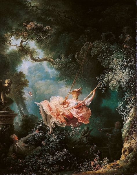 French Rococo Art, Rococo Painting, Famous Art Paintings, Art Baroque, Jean Honore Fragonard, Rococo Art, Galleria D'arte, Rennaissance Art, Art Classique