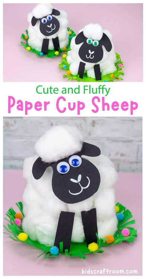 Sheep Craft, 1st Grade Crafts, Lamb Craft, Fun For Toddlers, Paper Cup Crafts, Springtime Crafts, Farm Animal Crafts, Farm Craft, April Crafts