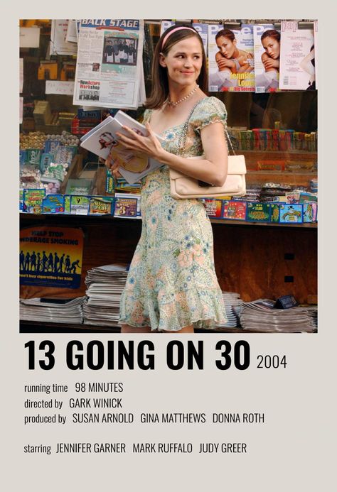 Halloween Costume Movie, Chick Flick Movies, Quote Movie, Romcom Movies, 13 Going On 30, Movie Card, Iconic Movie Posters, Girly Movies, Most Paused Movie Scenes