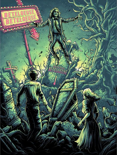 Collection of Cool Movie Inspired Art From Hero Complex Gallery's Blacklight 3 Art Show — GeekTyrant Dan Mumford, Geena Davis, Horror Movie Icons, Horror Artwork, Horror Posters, Horror Movie Art, Michael Keaton, Pop Culture Art, Horror Movie Posters