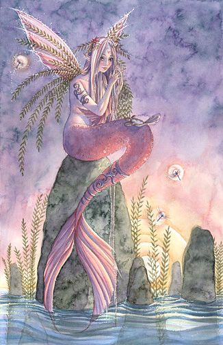 Roseilee ~ Sara M Butcher Burrier Magic Creatures, Mermaid Artwork, Fantasy Mermaids, Mermaid Fairy, Unicorns And Mermaids, Real Mermaids, Mermaid Pictures, Mermaid Tale, Pink Mermaid