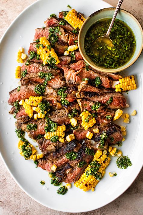 Recipes For Babies, Recipes Dinner Party, Easy Dinner Recipes Healthy, Sweet Corn Recipes, So Much Food, Ribeye Steak Recipes, Grilled Ribeye, Recipes Healthy Dinner, Grilled Potatoes