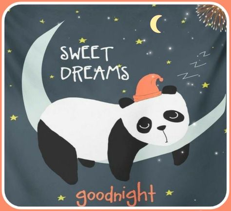 Happy Thoughts, Cute Goodnight Images, Good Night Panda, Cute Goodnight, Goodnight Images, Panda Illustration, Moon Vector, Moon Pattern, Cute Panda