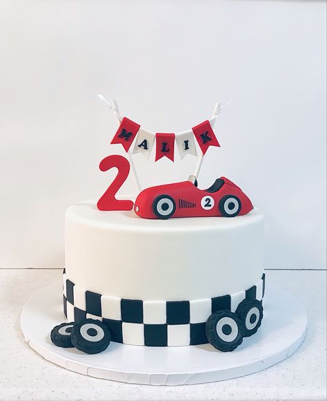 Race Smash Cake, Too Fast Birthday Party Cake, Race Car Bday Cake, First Lap Birthday Party Cake, Simple Race Car Cake, Two Fast Cake Ideas, Race Car First Birthday Cake, Car Themed Cakes Boys, Two Fast Two Furious Birthday Cake