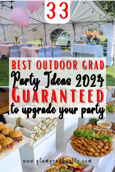 I'm thrilled by all of these simple outdoor graduation party ideas! They are fun and super easy ideas you can quickly diy for your high school backyards graduation party. From the best delicious graduation party foods to serve, to entertaining outdoor graduation party games to play, these aesthetic outdoor high school decorations are not only going to upgrade your backyard graduation party but are guaranteed to make your guests have a good time! Card Table Graduation Party, Graduation 2024 Aesthetic, High School Decorations, High School Graduation Pool Party, Outdoor Graduation Party Ideas, High School Graduation Party Food, Graduation Picnic, Party Games To Play, Outdoor Graduation Party