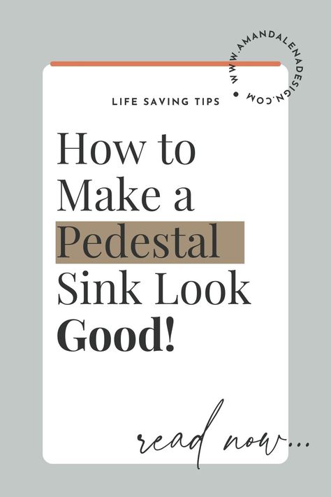 Is your pedestal sink not quite living up to its full potential? Discover the secrets on how to make a pedestal sink look better, as well as how to give your powder room a complete makeover. With our expert tips and tricks, you'll be able to transform your space into the stylish and sophisticated bathroom experience you've always dreamed of. Don't miss out - read this blog post if you have a pedestal sink in your home. Pedestal Sink Makeover, Powder Room Ideas Pedestal Sink, Bathroom Pedestal Sink Ideas, Pedestal Sink Bathroom Ideas, Powder Room With Pedestal Sink, Paint Bathroom Sink, Pedistal Sink, Pedastal Sink, Modern Farmhouse Powder Room