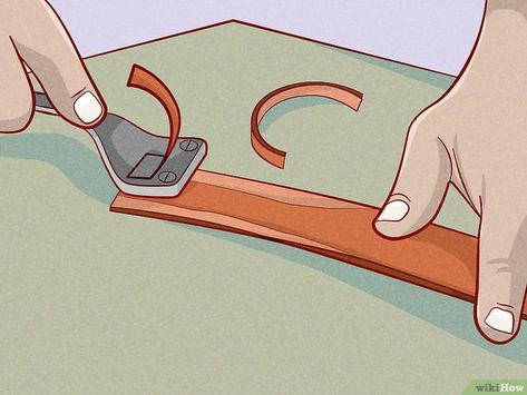 How to Make a Leather Belt (with Pictures) - wikiHow Old Leather Belt Ideas Diy Projects, Diy Leather Belt How To Make, How To Make A Leather Belt, How To Make A Belt, Leather Belt Diy, Diy Leather Belt, Belt Making, How To Make Leather, Diy Dye